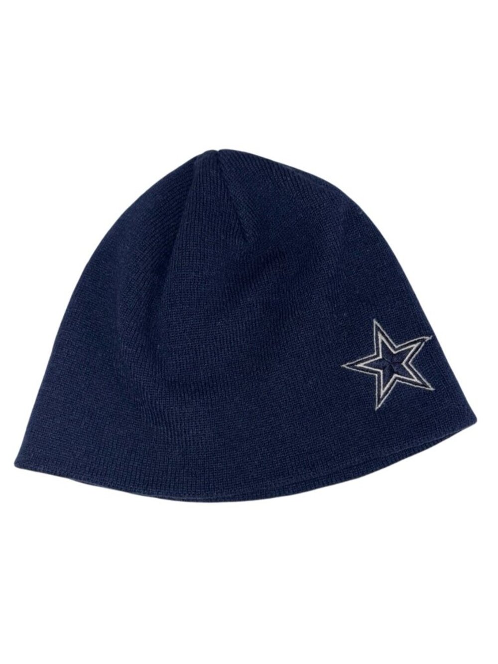 NFL Dallas Cowboys Navy Blue Reebok Knit Beanie Hat One Size Embroidered Star Lo